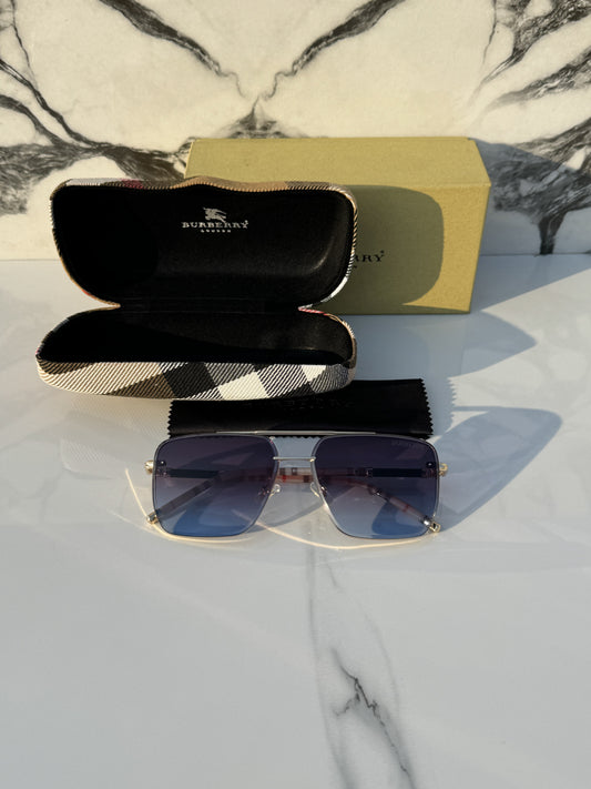 Branded Sunglasses _23066_gold_blueshaded(With Original Kit)