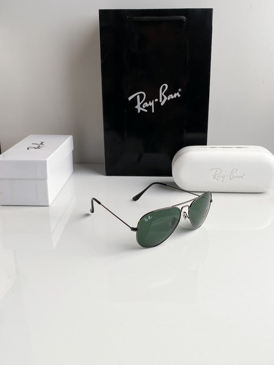 Branded Rb Black Green Aviator Sunglasses Bt (With Original Kit)