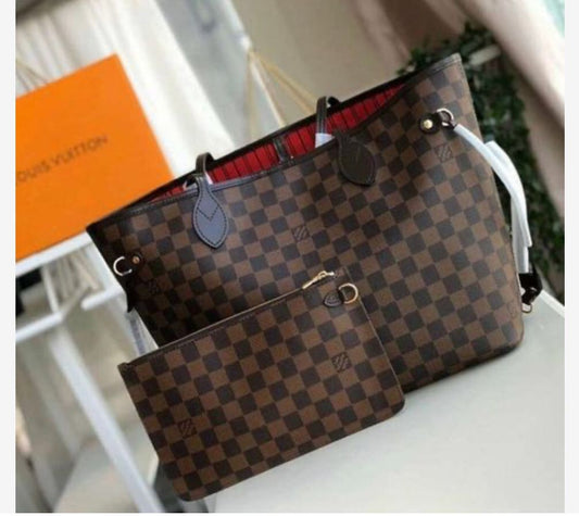 LOUIS VUITTON NEVERFULL BROWN CHEX