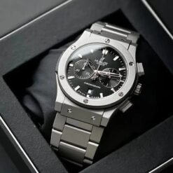 HUBLOT SILVER GREY METAL WATCH